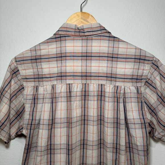 Kavu Shirt Men's MD Brown Tan Plaid Outdoor Button Up Casual Hiking Lightweight - Picture 6 of 7